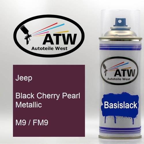 Jeep, Black Cherry Pearl Metallic, M9 / FM9: 400ml Sprühdose, von ATW Autoteile West.